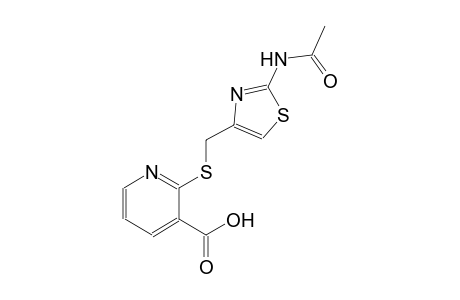 3-pyridinecarboxylic acid, 2-[[[2-(acetylamino)-4-thiazolyl]methyl]thio]-