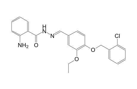 2-amino-N'-((E)-{4-[(2-chlorobenzyl)oxy]-3-ethoxyphenyl}methylidene)benzohydrazide
