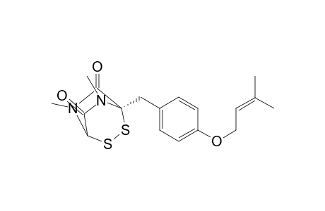 2,3-Dithia-5,7-diazabicyclo[2.2.2]octane-6,8-dione, 5,7-dimethyl-1-[[4-[(3-methyl-2-butenyl)oxy]phenyl]methyl]-, (1R)-