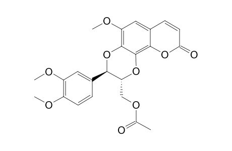 Methyl-cleomiscosin A - acetyl-derivative