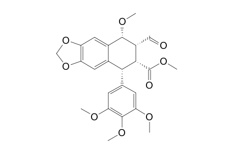Methyl 1-(3,4,5-trimethoxyphenyl)-3-formyl-4-methoxy-6,7-(methylenedioxy)-1,2,3,4-tetrahydronaphthylene-2-carboxylate