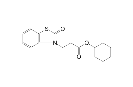 3(2H)-Benzothiazolepropanoic acid, 2-oxo-, cyclohexyl ester