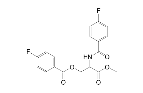 l-Serine, N,o-bis(4-fluorobenzoyl)-, methyl ester