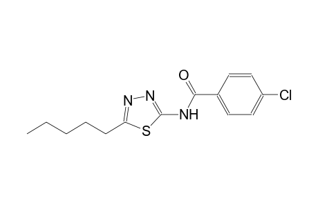 4-chloro-N-(5-pentyl-1,3,4-thiadiazol-2-yl)benzamide