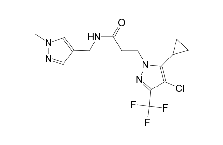 3-[4-chloro-5-cyclopropyl-3-(trifluoromethyl)-1H-pyrazol-1-yl]-N-[(1-methyl-1H-pyrazol-4-yl)methyl]propanamide
