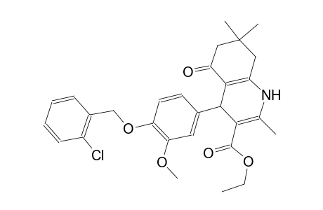 ethyl 4-{4-[(2-chlorobenzyl)oxy]-3-methoxyphenyl}-2,7,7-trimethyl-5-oxo-1,4,5,6,7,8-hexahydro-3-quinolinecarboxylate