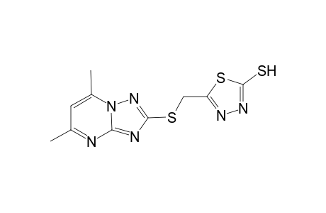 5-((5,7-dimethyl-[1,2,4] triazolo[1,5-a]pyrimidin-2-ylthio)methyl)-1,3,4-thiadiazole-2-thiol