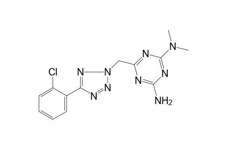 6-[[5-(2-chlorophenyl)-1,2,3,4-tetrazol-2-yl]methyl]-N2,N2-dimethyl-1,3,5-triazine-2,4-diamine