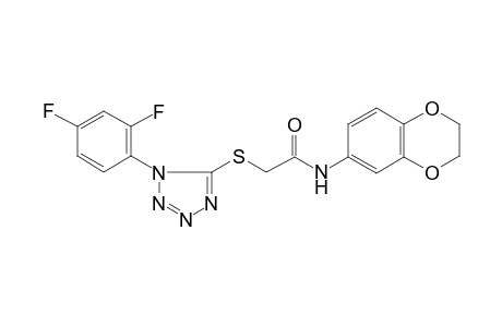 2-[1-(2,4-difluorophenyl)tetrazol-5-yl]sulfanyl-N-(2,3-dihydro-1,4-benzodioxin-6-yl)acetamide