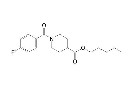 Isonipecotic acid, N-(4-fluorobenzoyl)-, pentyl ester