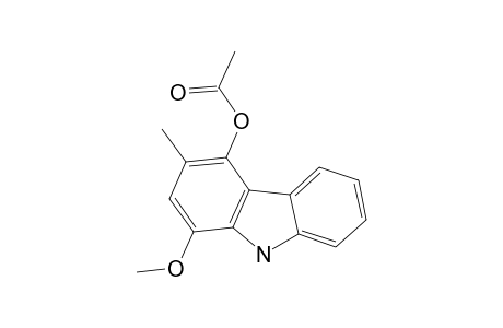 4-ACETOXY-MURRAYAFOLINE-A;4-ACETOXY-1-METHOXY-3-METHYL-9H-CARBAZOLE