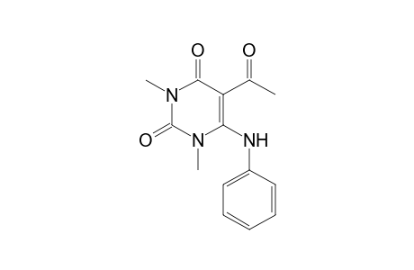 5-acetyl-6-anilino-1,3-dimethyl-pyrimidine-2,4-dione