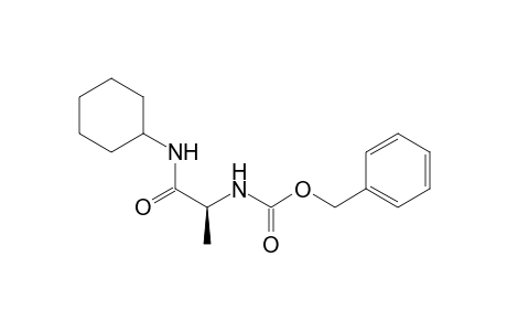 (phenylmethyl) N-[(2S)-1-(cyclohexylamino)-1-oxidanylidene-propan-2-yl]carbamate