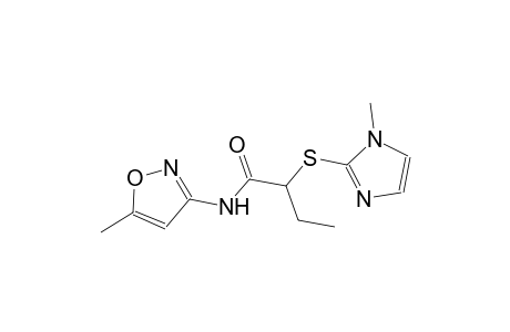 2-[(1-methyl-1H-imidazol-2-yl)sulfanyl]-N-(5-methyl-3-isoxazolyl)butanamide