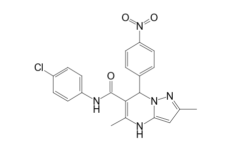 N-(4-Chlorophenyl)-2,5-dimethyl-7-(4-nitrophenyl)-4,7-dihydropyrazolo[1,5-a]pyrimidine-6-carboxamide