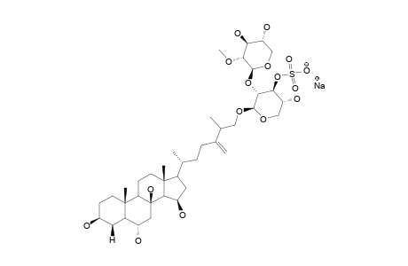 CERTONARDOSIDE-C;SODIUM-SALT-OF-26-O-[2-O-METHYL-BETA-D-XYLOPYRANOSYL-(1->2)-3-O-SULFONATO-BETA-D-XYLOPYRANOSYL]-24-METHYL-5-ALPHA,25-XI-CHOLEST-24