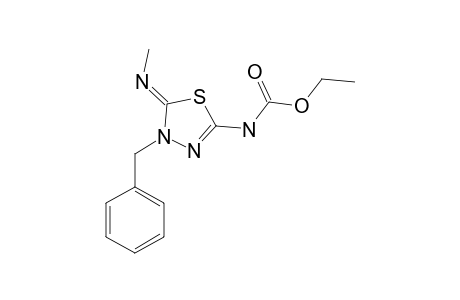 3-BENZYL-2-METHYL-IMINO-5-ETHOXY-CARBONYL-AMINO-1,3,4-THIADIAZOLINE