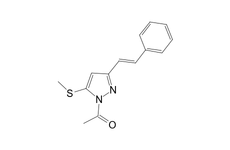 1-[5-(methylthio)-3-[(E)-2-phenylethenyl]-1-pyrazolyl]ethanone