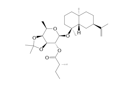 (4S,5S,7R,10S)-EUDESM-11-EN-4-OL-3'-O,4'-O-ISOPROPYLIDEN-2'-O-[(2S)-METHYLBUTYRYL]-BETA-D-FUCOPYRANOSIDE