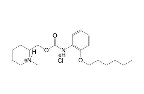 (1-methyl-2-piperidiniumyl)methyl 2-(hexyloxy)phenylcarbamate chloride
