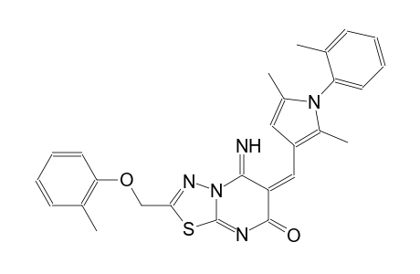 (6E)-6-{[2,5-dimethyl-1-(2-methylphenyl)-1H-pyrrol-3-yl]methylene}-5-imino-2-[(2-methylphenoxy)methyl]-5,6-dihydro-7H-[1,3,4]thiadiazolo[3,2-a]pyrimidin-7-one