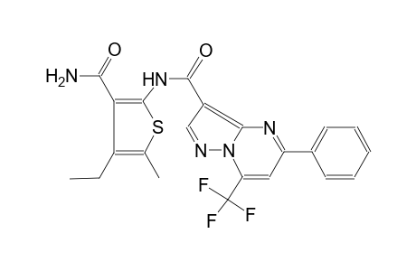 N-[3-(aminocarbonyl)-4-ethyl-5-methyl-2-thienyl]-5-phenyl-7-(trifluoromethyl)pyrazolo[1,5-a]pyrimidine-3-carboxamide