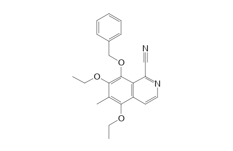 5,7-Diethoxy-6-methyl-8-phenylmethoxy-1-isoquinolinecarbonitrile