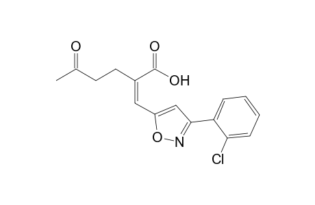 (Z)-2-[3-(2-Chlorophenyl)isoxazol-5-yl]methylene-5-oxohexanoic acid