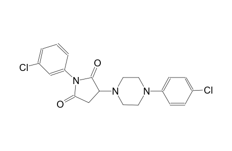 1-(3-chlorophenyl)-3-[4-(4-chlorophenyl)-1-piperazinyl]-2,5-pyrrolidinedione
