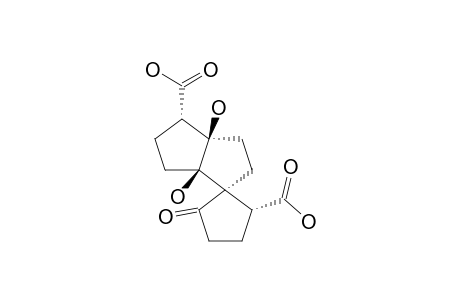 SARKOMYCIN-D;(1S,2R,5S,6R,5'R)-1,5-DIHYDROXY-2'-OXABICYClO-[3.3.0]-OCTANE-2-SPIRO-1'-CYClOPENTANE-6,5'-DICARBOXYLIC-ACID