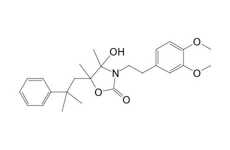 3-[2-(3,4-dimethoxyphenyl)ethyl]-4-hydroxy-4,5-dimethyl-5-(2-methyl-2-phenylpropyl)-1,3-oxazolidin-2-one