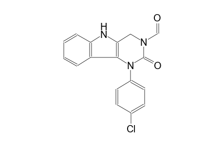1-(4-chlorophenyl)-2-oxo-1,2,4,5-tetrahydro-3H-pyrimido[5,4-b]indole-3-carbaldehyde