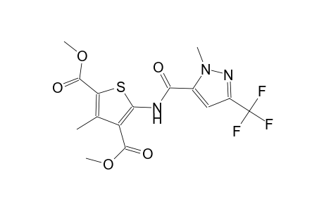 dimethyl 3-methyl-5-({[1-methyl-3-(trifluoromethyl)-1H-pyrazol-5-yl]carbonyl}amino)-2,4-thiophenedicarboxylate