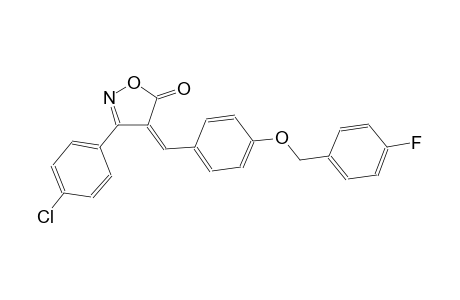 (4Z)-3-(4-chlorophenyl)-4-{4-[(4-fluorobenzyl)oxy]benzylidene}-5(4H)-isoxazolone