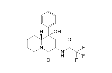 (1S,3S,9aR)-(+-)-3-Trifluoroacetylamino-1-hydroxy-1-phenylperhydroquinolizin-4-one