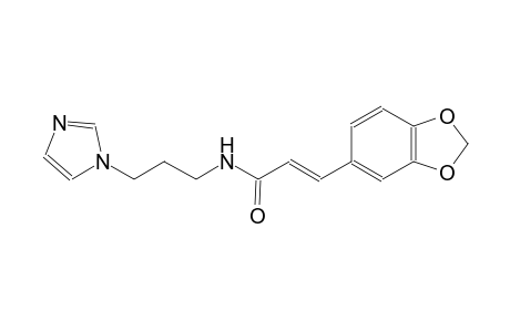 (2E)-3-(1,3-benzodioxol-5-yl)-N-[3-(1H-imidazol-1-yl)propyl]-2-propenamide