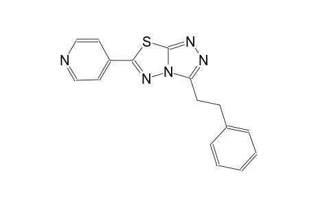 [1,2,4]triazolo[3,4-b][1,3,4]thiadiazole, 3-(2-phenylethyl)-6-(4-pyridinyl)-