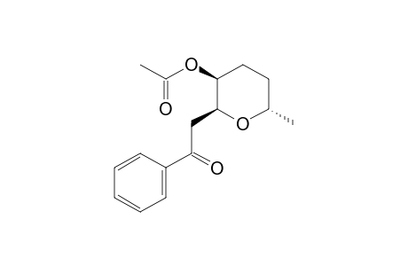 (+-)-(2S,3S,6S)-6-Methyl-2-(2-oxo-2-phenylethyl)tetrahydro-2H-3-pyranyl acetate