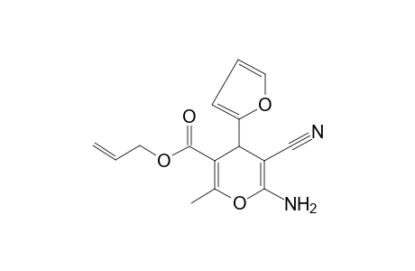 Allyl 6-amino-5-cyano-4-(2-furyl)-2-methyl-4H-pyran-3-carboxylate