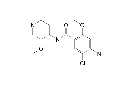 4-Amino-5-chloro-2-methoxy-N-(3-methoxy-4-piperidyl)benzamide