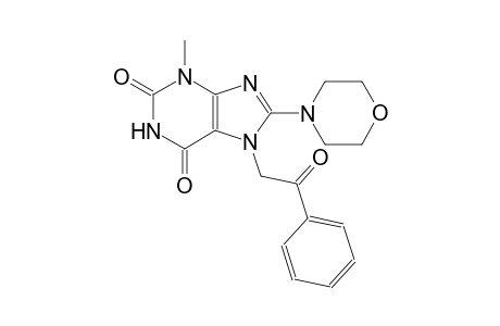 3-methyl-8-(4-morpholinyl)-7-(2-oxo-2-phenylethyl)-3,7-dihydro-1H-purine-2,6-dione