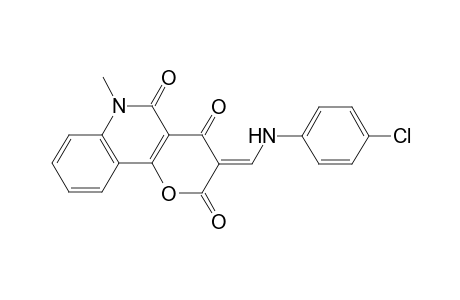 (3E)-3-{[(4-chlorophenyl)amino]methylidene}-6-methyl-2H-pyrano[3,2-c]quinoline-2,4,5(3H,6H)-trione