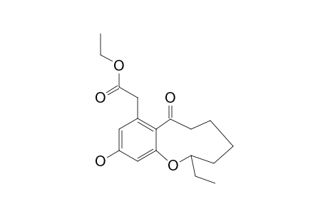 PHOMOPSIN-A;2-ETHYL-10-HYDROXY-2,3,4,5,6,7-HEXAHYDRO-7-OXO-BENZOXONIN-8-ACETIC-ACID-ETHYLESTER