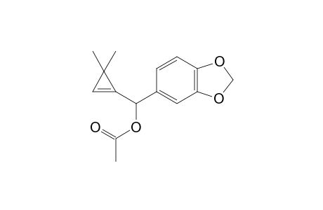 (2H-1,3-Benzodioxol-5-yl)(3,3-dimethylcycloprop-1-en-1-yl)methyl acetate