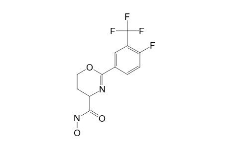 2-(3-TRIFLUOROMETHYL-4-FLUOROPHENYL)-4,5-DIHYDROOXAZINE-4-CARBOXYLIC-ACID-HYDROXAMIDE