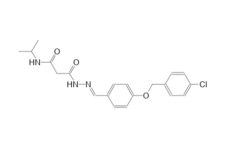 beta-alanine, N-(1-methylethyl)-3-oxo-, 2-[(E)-[4-[(4-chlorophenyl)methoxy]phenyl]methylidene]hydrazide