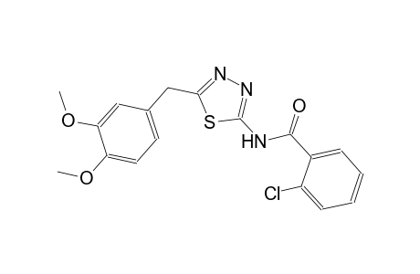 2-chloro-N-[5-(3,4-dimethoxybenzyl)-1,3,4-thiadiazol-2-yl]benzamide