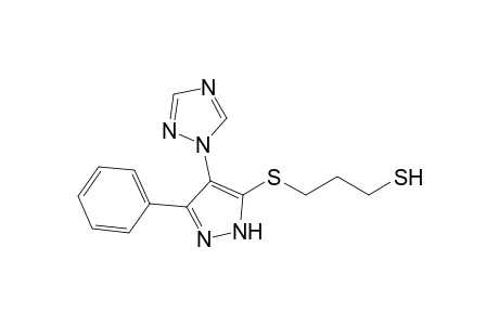 3-[[5-phenyl-4-(1,2,4-triazol-1-yl)-1H-pyrazol-3-yl]sulfanyl]propane-1-thiol