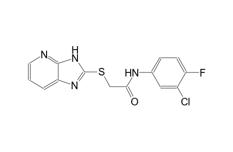 N-(3-chloro-4-fluorophenyl)-2-(3H-imidazo[4,5-b]pyridin-2-ylsulfanyl)acetamide