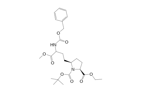 Ethyl (2S,3'S)-cis-1-(tert-Butoxycarbonyl)-5-[(3'-amino-(N-benzyloxycarbonyl)-3'-(methoxycarbonyl)propyl]prolinate